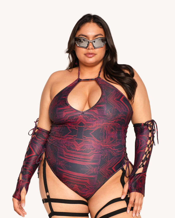 Infinite Matrix Bodysuit with Sleeves