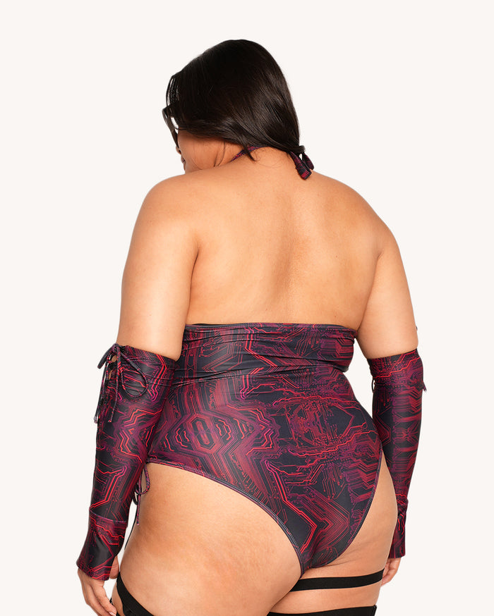 Infinite Matrix Bodysuit with Sleeves