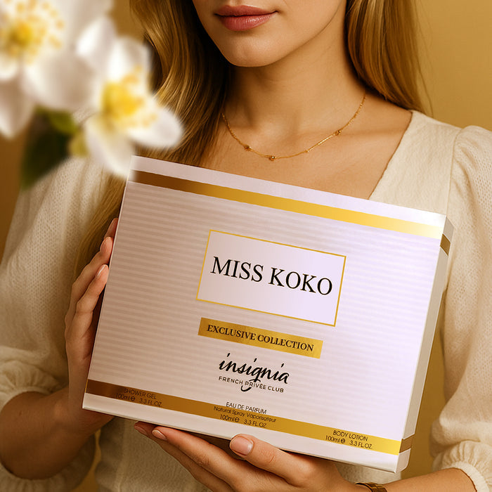 Insignia Miss Koko 3-Piece Gift Set â€“ Eau De Parfum + Shower Gel + Body Lotion 100ml Each