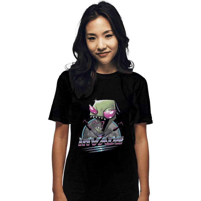 Shirts T-Shirts, Unisex / Small / Black Invade