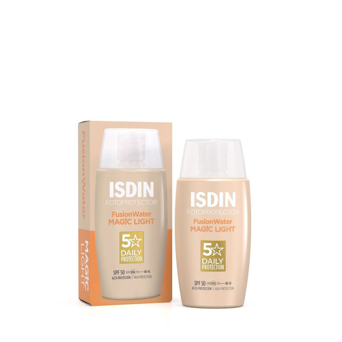 Isdin Fotoprotector Fusion Water Hypoallergenic Facial Sunscreen SPF50+ Light, 50ml - Makkah Pharmacy