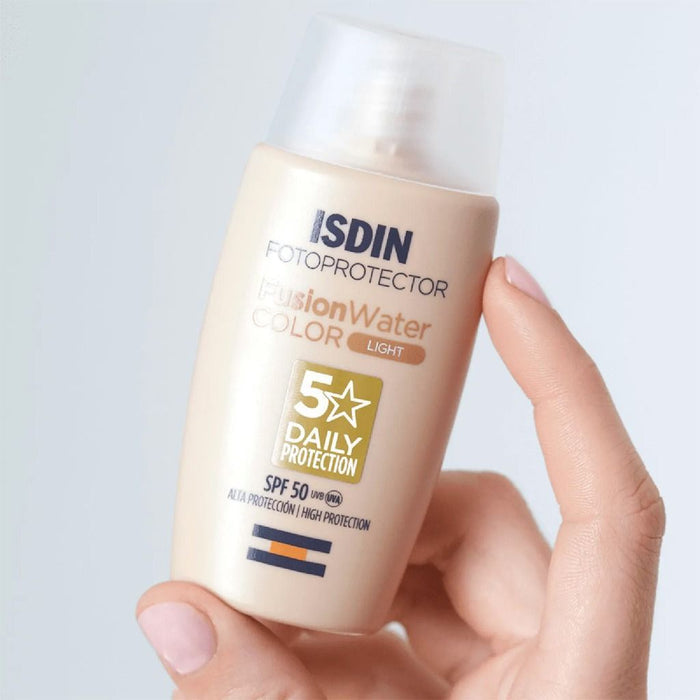 Isdin Fotoprotector Fusion Water Hypoallergenic Facial Sunscreen SPF50+ Light, 50ml - Makkah Pharmacy