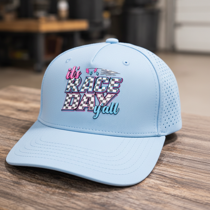 It's Race Day Y'all light blue hat