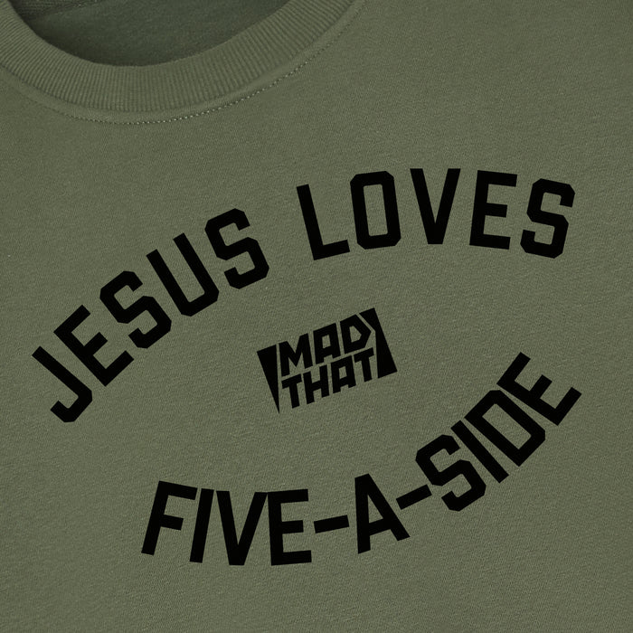 Jesus Loves Five-A-Side Sweatshirt