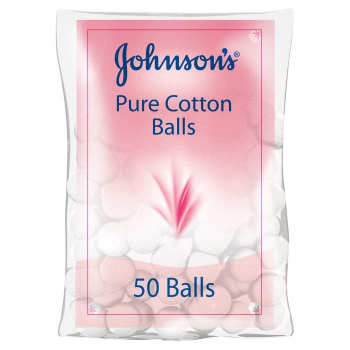 Johnson's Pure Cotton Balls, 50 Pieces - Makkah Pharmacy