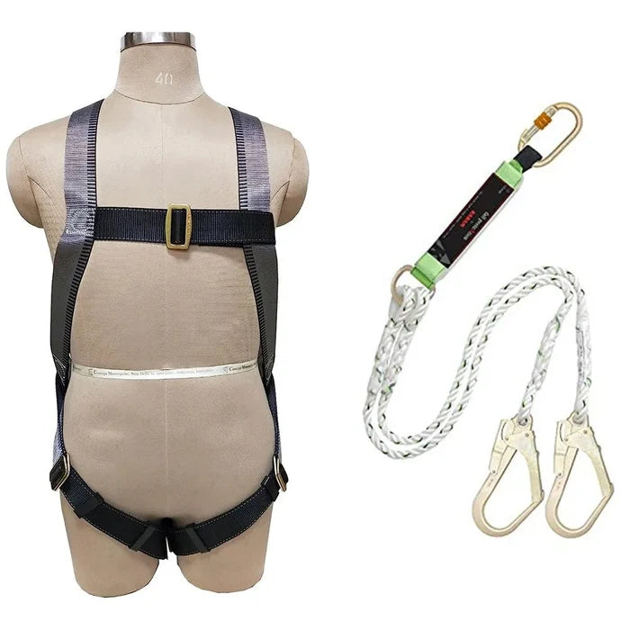 KI02 Series Full Body Harness with Lanyard – Premium Fall Arrest System