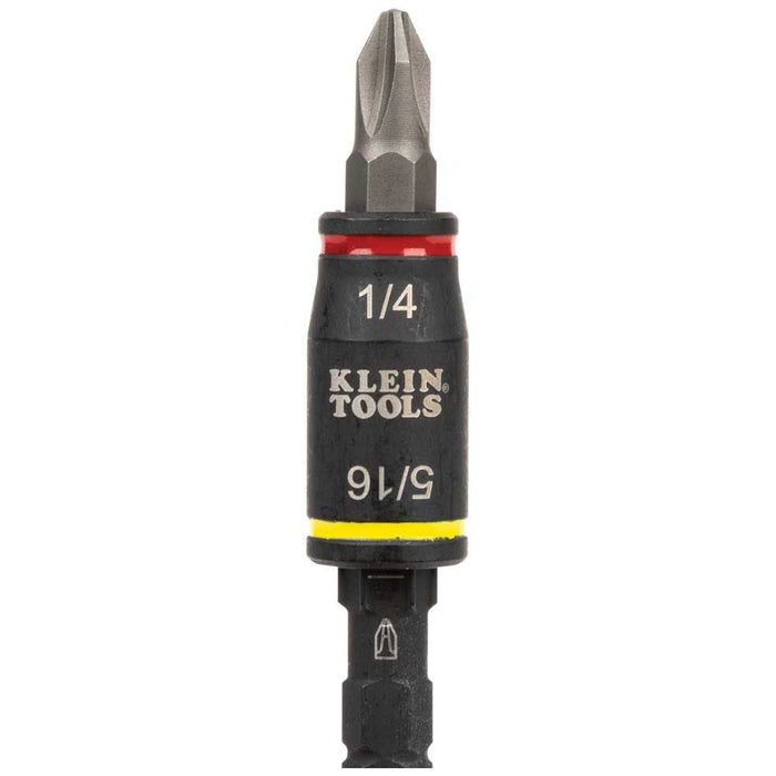 Klein 3-in-1 Impact Flip Socket, 1/4-Inch, 5/16-Inch, 5-Inch Length #32767 - Ironworkergear