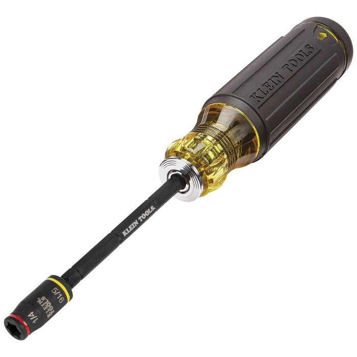 Klein 3-in-1 Impact Flip Socket, 1/4-Inch, 5/16-Inch, 5-Inch Length #32767 - Ironworkergear