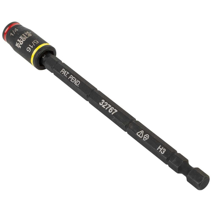 Klein 3-in-1 Impact Flip Socket, 1/4-Inch, 5/16-Inch, 5-Inch Length #32767 - Ironworkergear