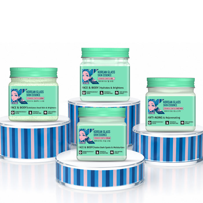 Korean Glass Skin Essence Pack of 4 Mini Jar (180ml)