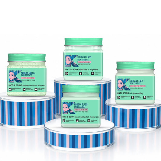 Korean Glass Skin Essence Pack of 4 Mini Jar (180ml)