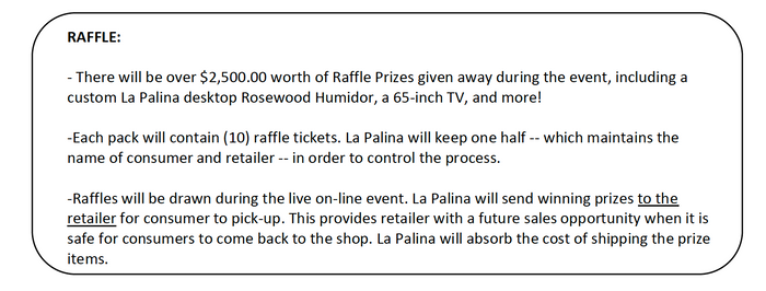 La Palina and Room101 Virtual Cigar Event Package!