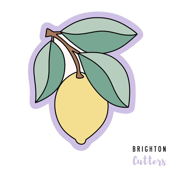 Lemon w/ 3 Leaves Cookie Cutter