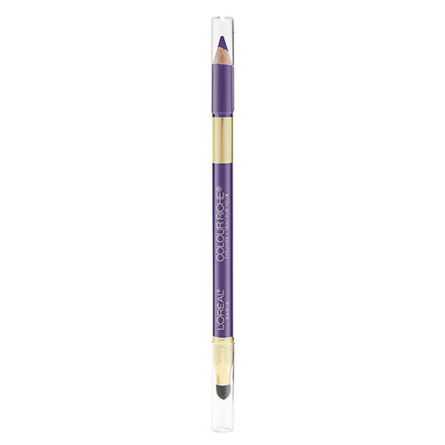 L'Oréal Colour Riche Pencil Perfect Eyeliner 930 Violet with built-in smudger and rich violet pigment