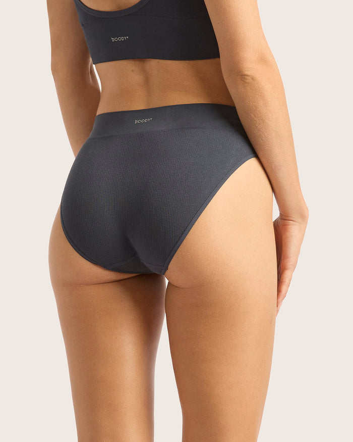 LYOLYTE Ribbed High Leg Briefs - Storm