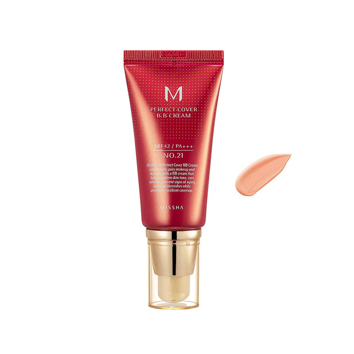 MISSHA M Perfect Cover BB Cream No.21 [Light Beige] Nudie Glow