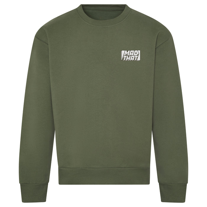 Mad That Left Pocket Logo Sweatshirt | White Static