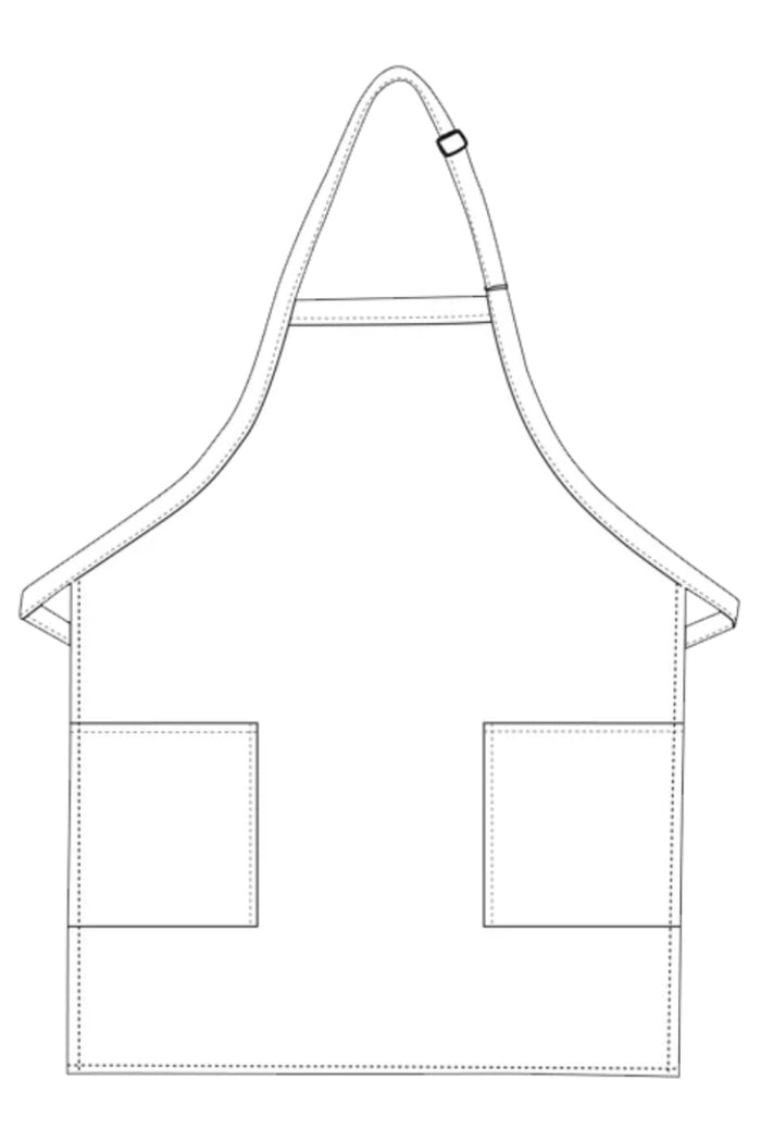 DayStar Maroon Deluxe Bib Adjustable Apron (2 Pockets)