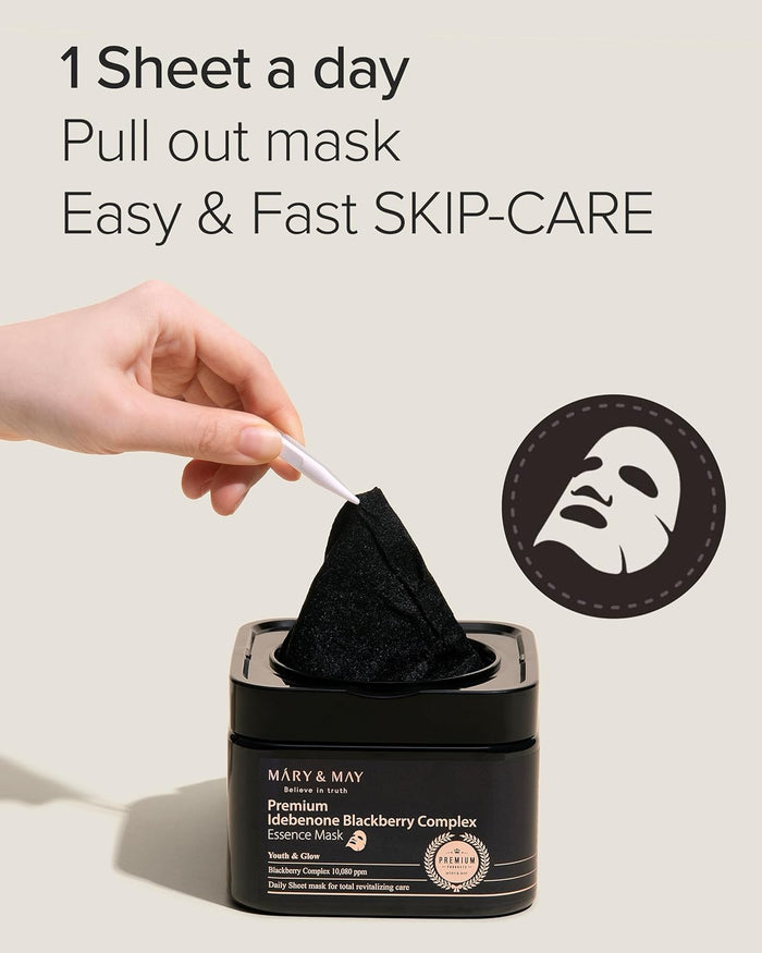 Mary & May Premium Idebenone Blackberry Complex Essence Mask 20