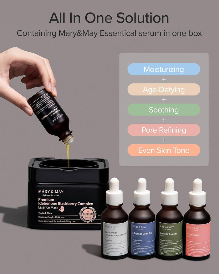 Mary & May Premium Idebenone Blackberry Complex Essence Mask 20