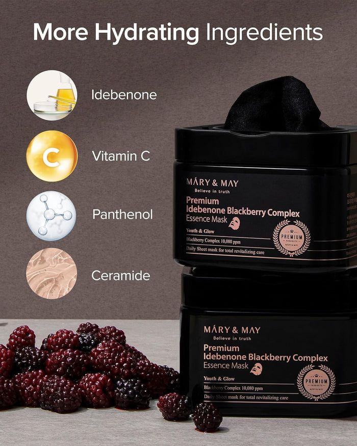 Mary & May Premium Idebenone Blackberry Complex Essence Mask 20