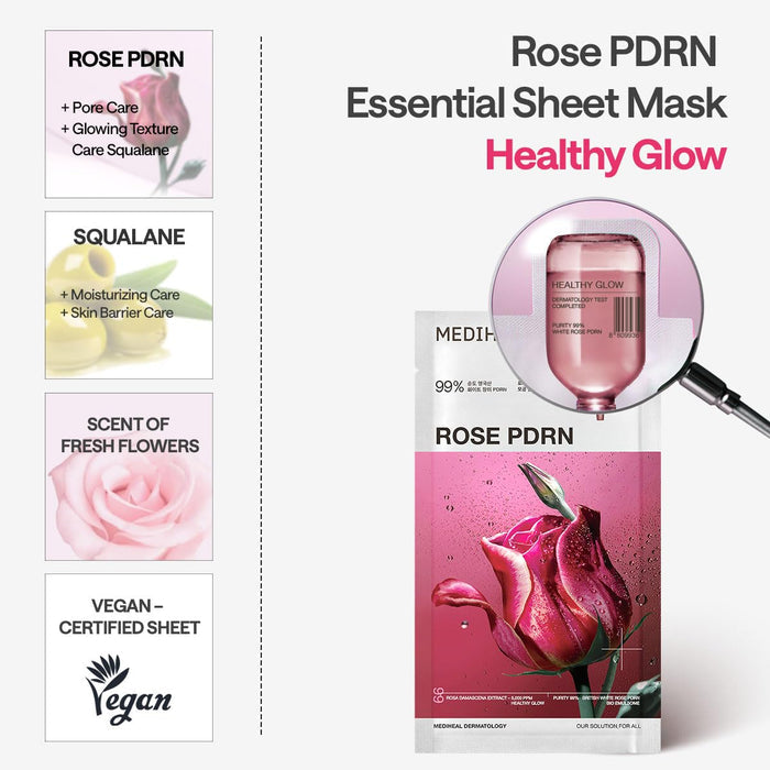 Mediheal Rose PDRN Facial Mask 4pk