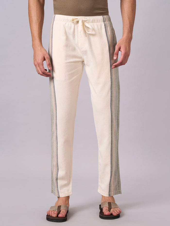 Men's 100% Cotton Regular Fit Pant Natural