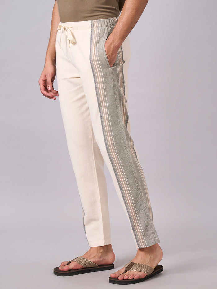 Men's 100% Cotton Regular Fit Pant Natural