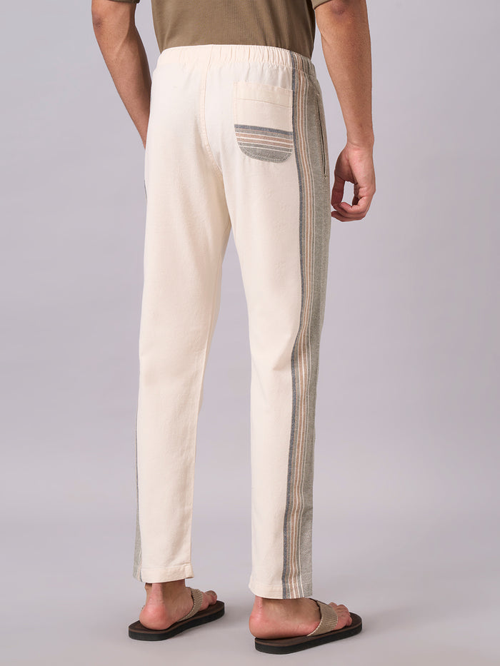 Men's 100% Cotton Regular Fit Pant Natural