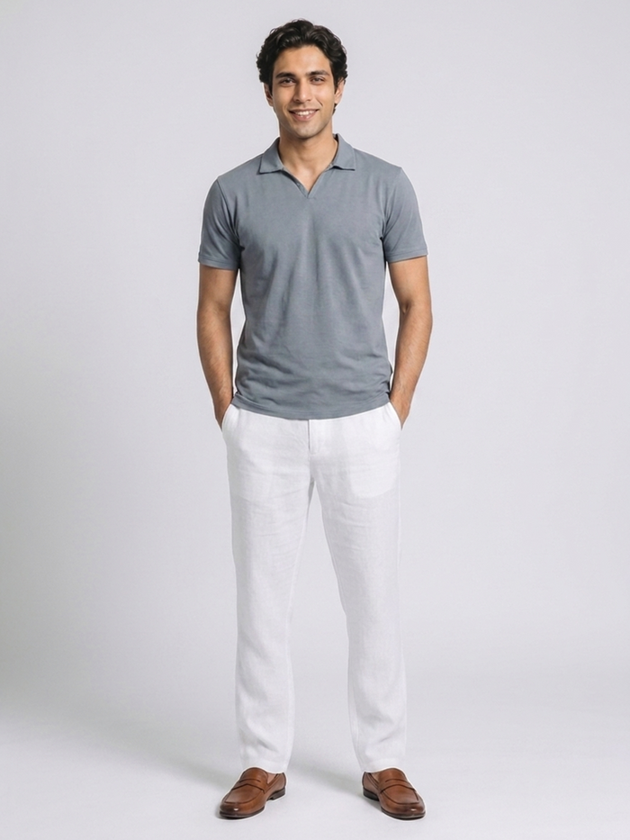 Men's Blue 100% Organic Cotton Regular Fit Tshirt