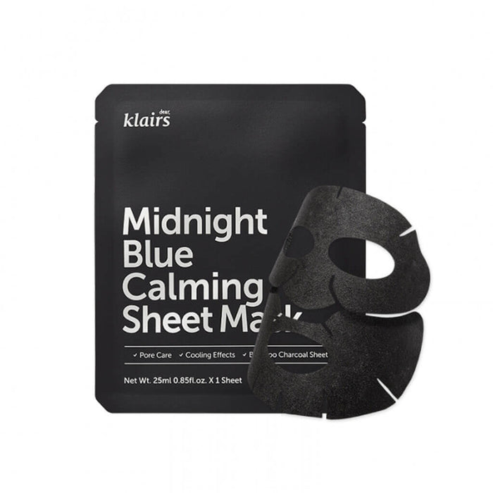 Klairs Midnight Blue Calming Sheet Mask Nudie Glow Korean Beauty Skincare Australia