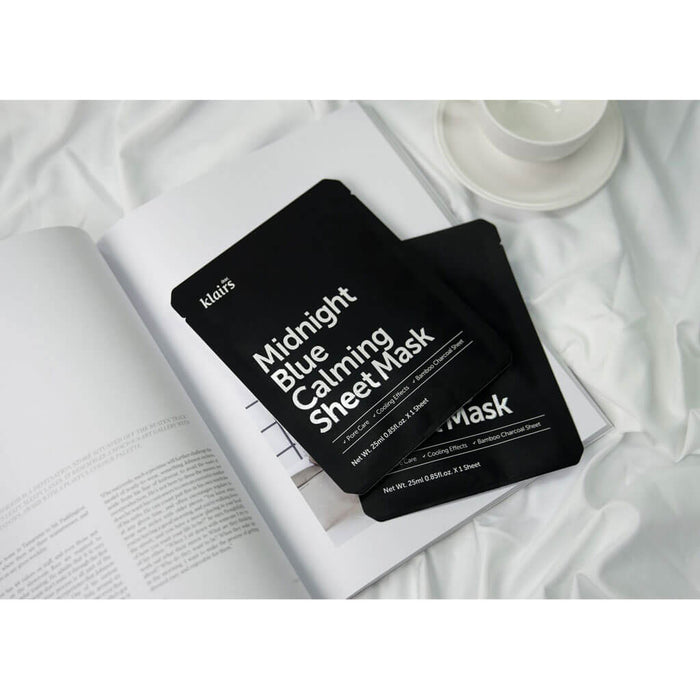 Klairs Midnight Blue Calming Sheet Mask Nudie Glow Korean Beauty Skincare Australia