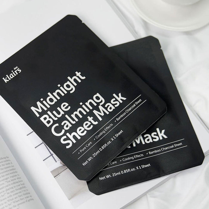 Klairs Midnight Blue Calming Sheet Mask Nudie Glow Korean Beauty Skincare Australia