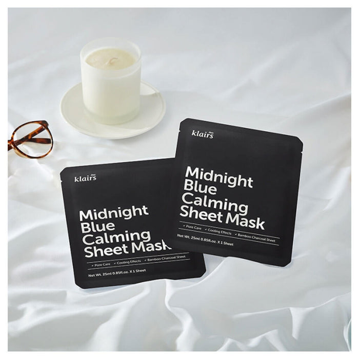 Klairs Midnight Blue Calming Sheet Mask Nudie Glow Korean Beauty Skincare Australia