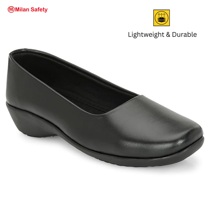 Milan Safety LB04 Ladies Belle Shoes | Lightweight Comfortable Work & Daily Wear Footwear with Non-Slip Sole