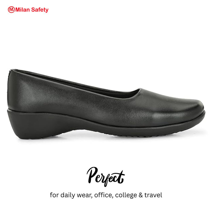 Milan Safety LB04 Ladies Belle Shoes | Lightweight Comfortable Work & Daily Wear Footwear with Non-Slip Sole