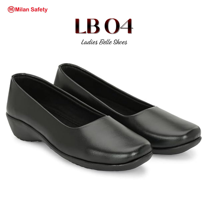 Milan Safety LB04 Ladies Belle Shoes | Lightweight Comfortable Work & Daily Wear Footwear with Non-Slip Sole