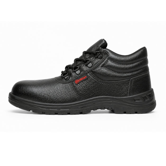 Milan Safety Shoe MS 07 – Lightweight, High-ankle |  ISI-Compliant Single -Density Safety Footwear