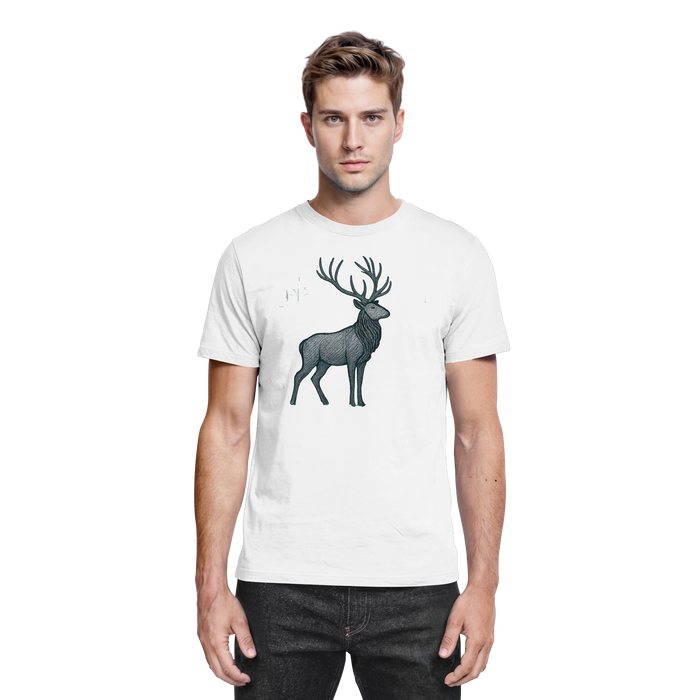 White Arvenzo Mist Crown unisex shirt front view, premium quality casual shirt with a stylish crown graphic design.