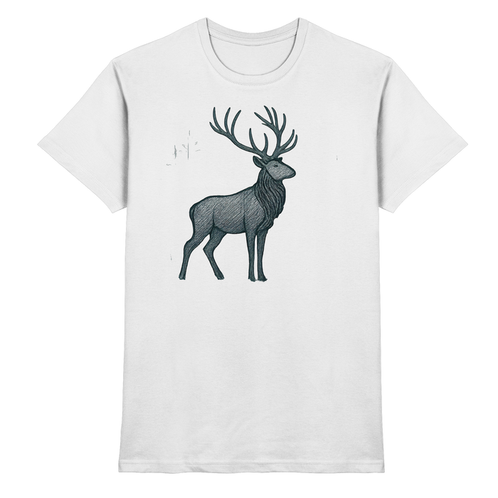 White Arvenzo Mist Crown unisex shirt with front design, premium cotton fabric, and comfortable fit.
