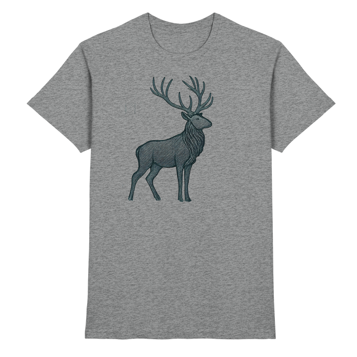 Front view of Arvenzo Mist Crown unisex shirt in sports grey meliert fabric, showcasing a stylish, comfortable design.