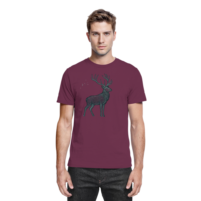 Front view of Arvenzo Mist Crown unisex shirt in burgundy, showcasing the premium shirt's design and fit
