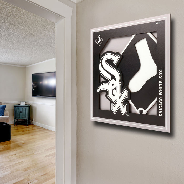 MLB Chicago White Sox 3D Logo Series Wall Art - 12x12