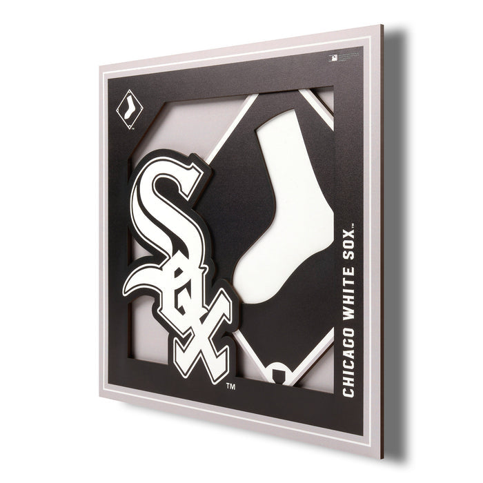 MLB Chicago White Sox 3D Logo Series Wall Art - 12x12-1