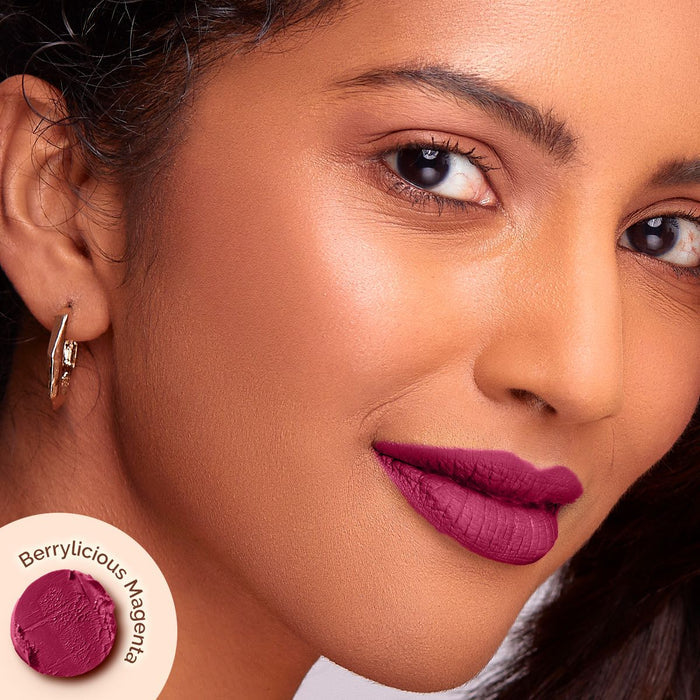 Moisture Matte Longstay Mini Lipstick- 0.7 g | Berrylicious Magenta- 0.7 g