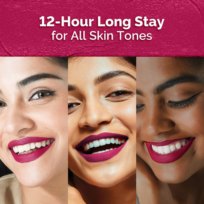 Moisture Matte Longstay Mini Lipstick- 0.7 g | Berrylicious Magenta- 0.7 g