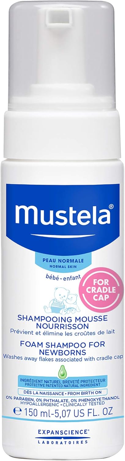 Mustela Newborn Baby Shampoo Foam, 150 Ml