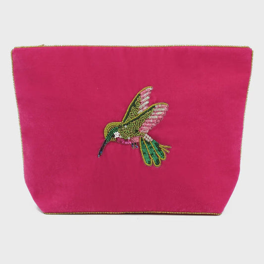My Doris Pink Hummingbird Large Pouch - Precious Sparkle