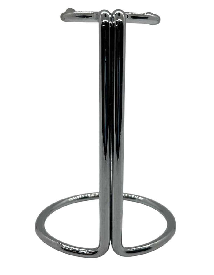 Chrome brush stand for shaving brushes