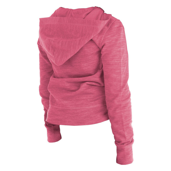New Era Pink Word-mark Full-Zip Youth Hoodie-1